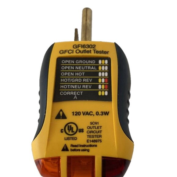 Sperry GFI6302 GFCI Outlet Receptacle Tester - Used - Clean - Tested - Picture 5 of 6